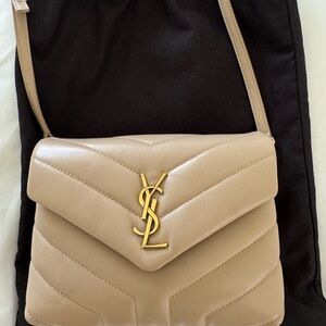 Yves Saint Laurent Beige Quilted Crossbody Bag - LouLou Bag